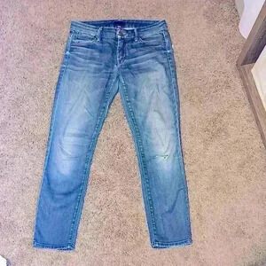 MOTHER The Looker Crop in Cry of the Peacock Size 26